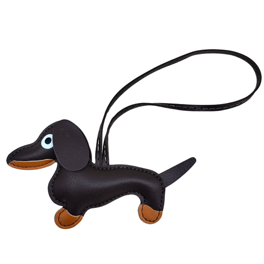 Dachsund Bag Charm Black - Atelier Galin