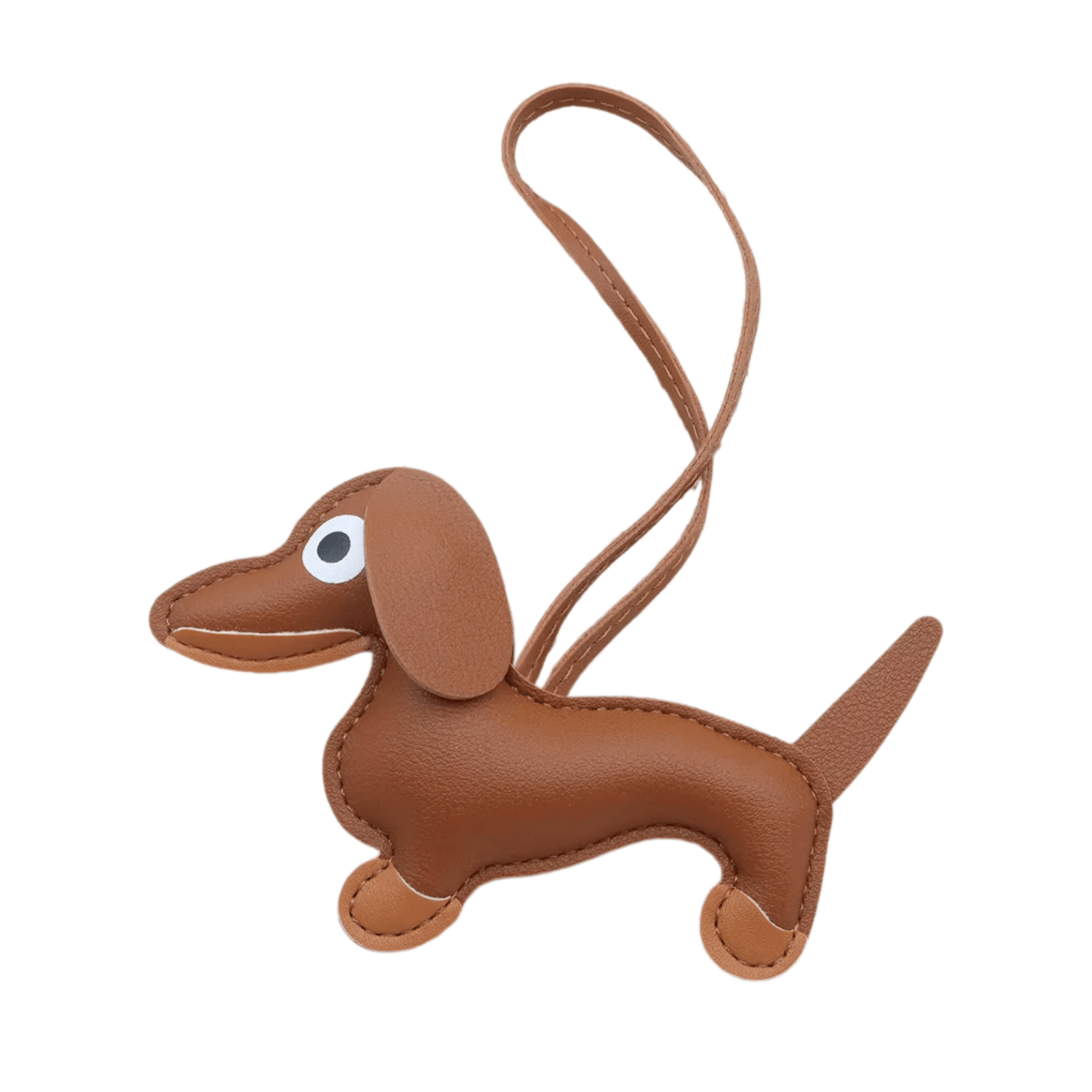 Dachsund Bag Charm Brown - Atelier Galin