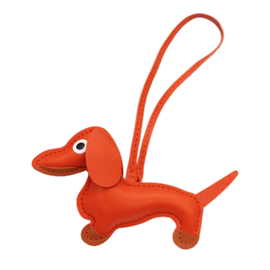 Dachsund Bag Charm Tangerine - Atelier Galin