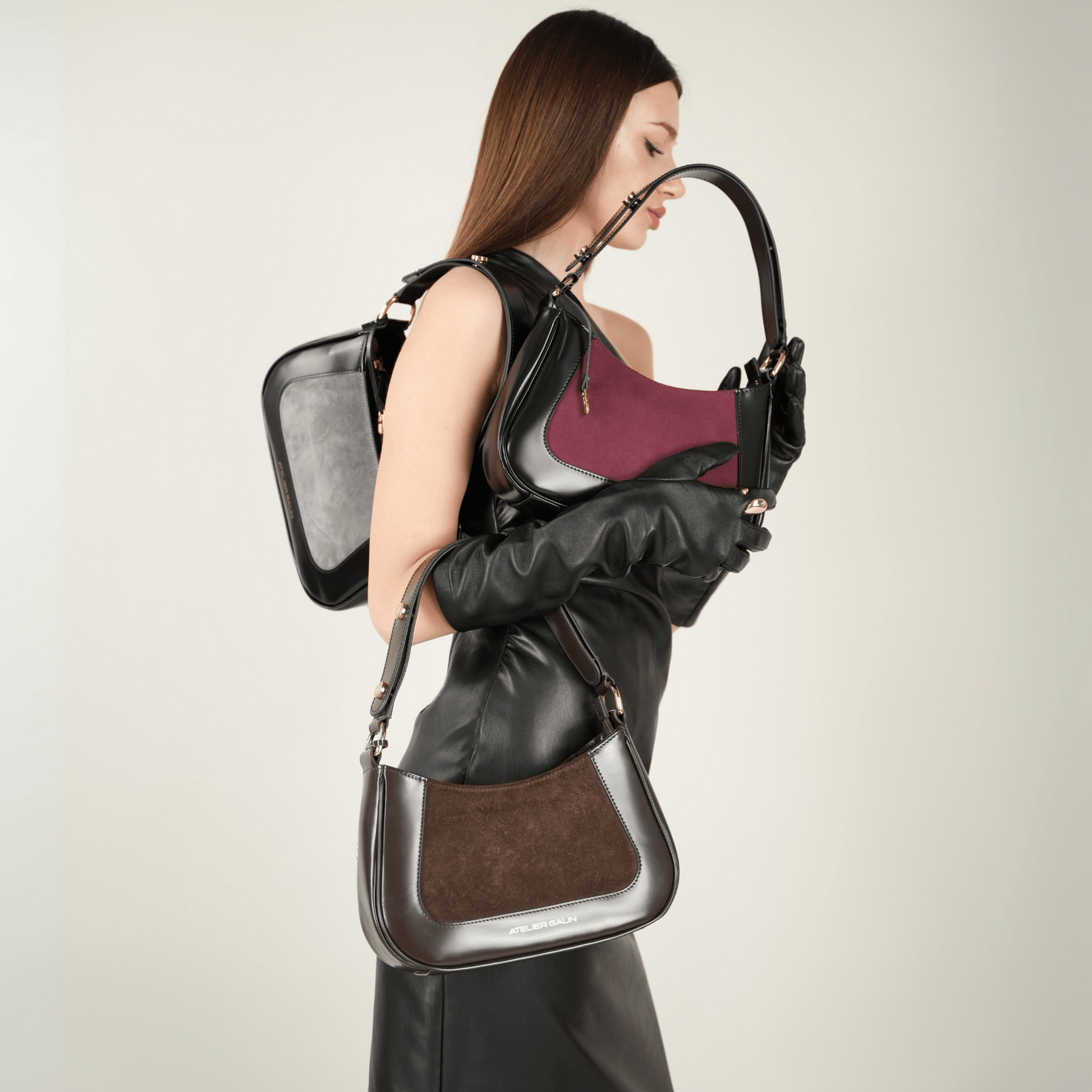 Jasmine Hobo Bag - Choco - Atelier Galin